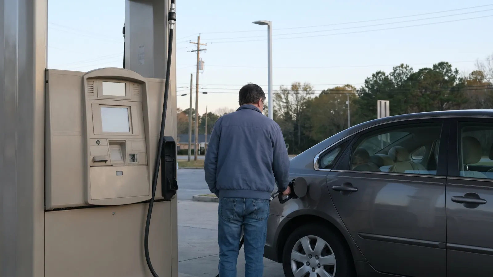 An ordinary American mid-size sedan (left-hand drive