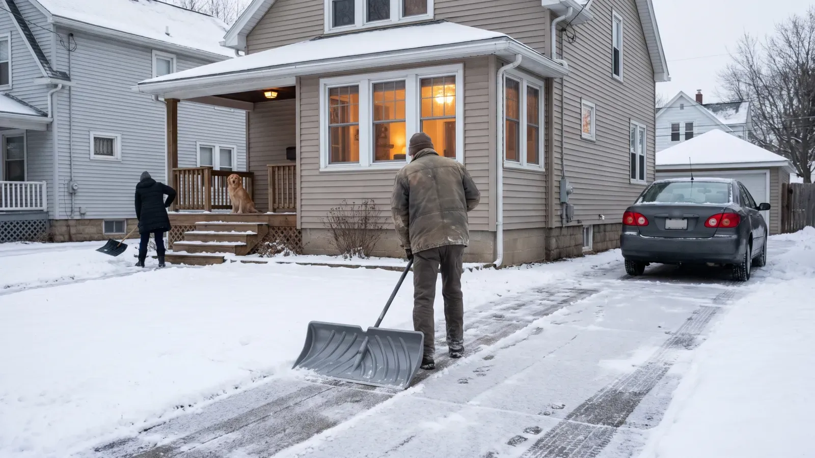 Snow shovels and ice melt compared for US households