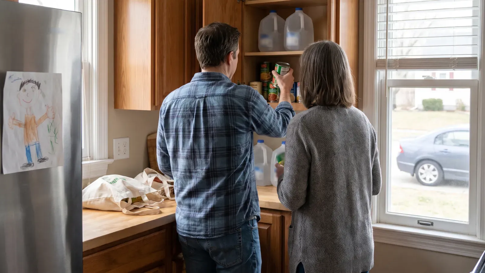 A warm, lived-in American kitchen on a weekend afternoon
